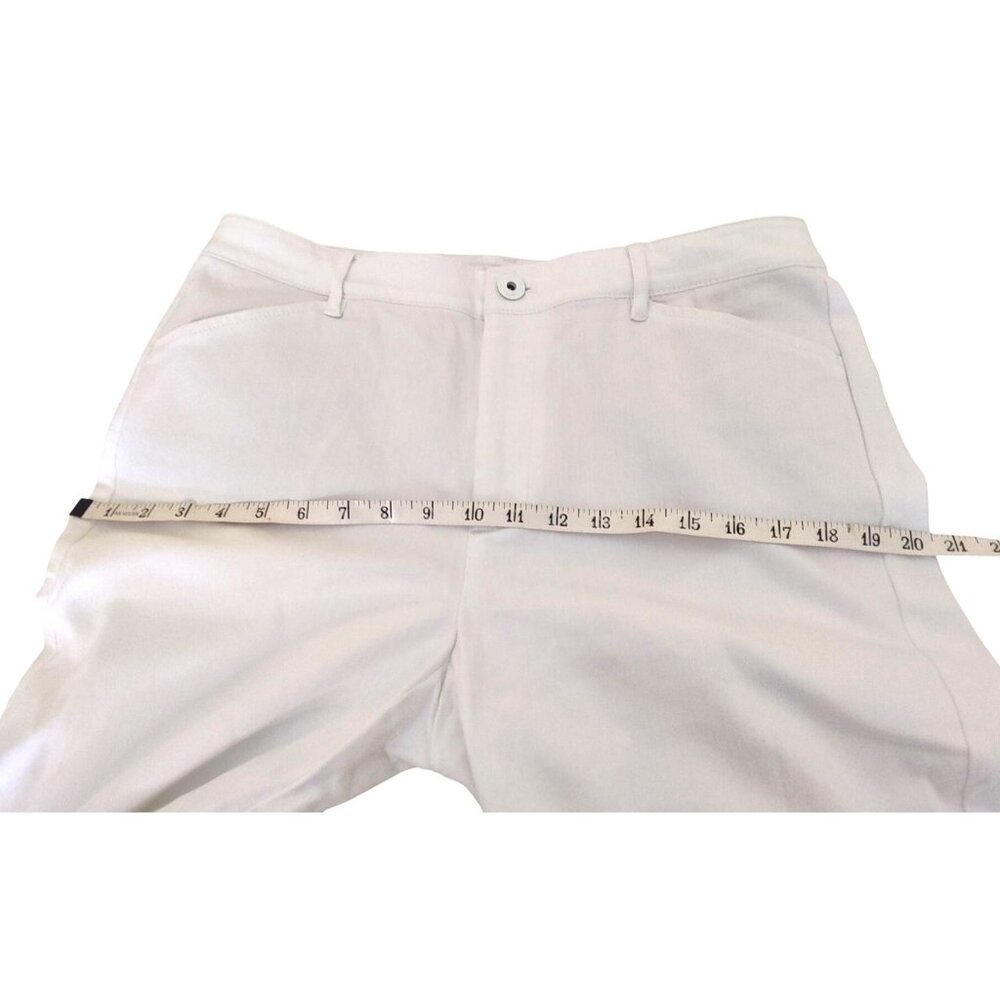 J.Jill Denim Womens Size 12R High-Rise White Wide-Leg Cotton Blend Trouser Pants - Picture 11 of 11